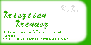 krisztian krenusz business card